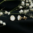 thumbnail image 3 of Rosec Jewels Moissanite Solitaire Studs for Women, Earrings for Mothers Day - 7 mm, 18K Yellow Gold, 3 of 8
