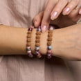 thumbnail image 2 of Gaia | Purple Regalite x Rudraksha |  Mala Bracelet, 2 of 5