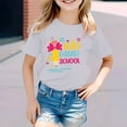 thumbnail image 2 of EHQJNJ T-Shirt Blanc pour Filles, Mode Décontractée, Imprimé, Col Rond, Manches Courtes, Chandails en Molleton pour Filles, 2 of 4