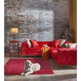 thumbnail image 2 of Ladole Rugs Solid Color Shaggy Meknes Durable Beautiful Turkish Indoor Area Rug Carpet in Rose Red, 7x10 (6'5" x 9'5" , 200cm x 290cm), 2 of 5