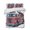 Bright Red White, variant on Quilts King Size, Fire Trucks Soft Comforter Bedding Set for Bed, Modern Cartoons Vehicles Lightweight Quilted Bedspread with Pillow Cover(2 Pieces) for All Season, 96x106 Inch