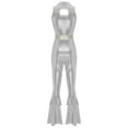 thumbnail image 7 of iiniim Women 70s 80s Disco Dance Metallic Shiny Sleeveless Jumpsuit for Halloween Party Silver S, 7 of 7