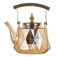 thumbnail image 2 of serony Glass Teapot Copper Handle 33 oz Boiling Tea Kettle for Home Flowering Tea, 2 of 8