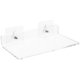 thumbnail image 2 of GOOHOCHY Estante de almacenamiento de pared de acrílico transparente en forma de L para baño, sin perforaciones, 2 of 7
