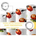 thumbnail image 4 of Cute Ladybugs Blackout Curtains for Bedroom/Living Room, Spring Botanical Leaves Farmhouse Thermal Insulated Kitchen Drapes with Grommets, Light Blocking Window Treatment, 2 Panels 52" x 54", 4 of 7