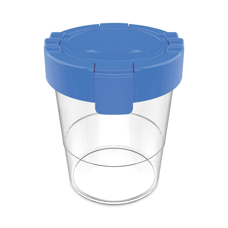 Antimicrobial No Spill Paint Cup, 3.46 w x 3.93 h, Blue Antimicrobial No Spill Paint Cup, 3.46 w x 3.93 h, Blue