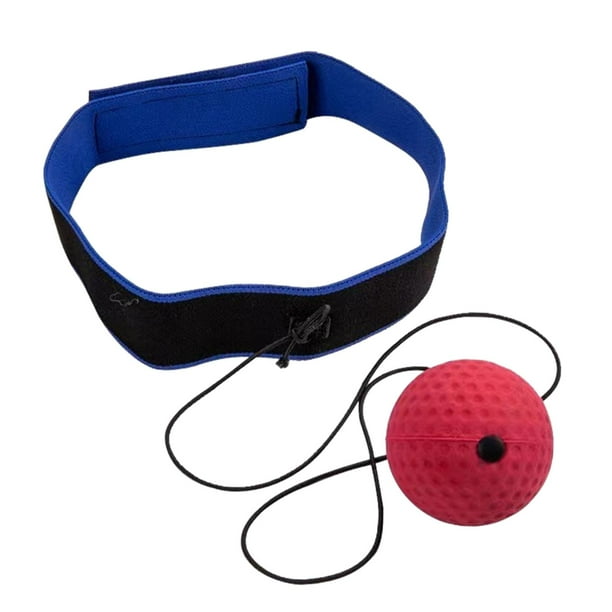 Pelota de reflejos de boxeo, diadema, práctica de golpes, velocidad de golpes, reflejos de lucha Azul negro