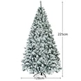 thumbnail image 2 of Costway 2,25m Árbol de Navidad Nevado No Iluminado con Bisagras y Base de Metal, 2 of 7