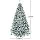 thumbnail image 2 of Costway 2,25m Árbol de Navidad Nevado No Iluminado con Bisagras y Base de Metal, 2 of 7
