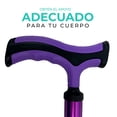 thumbnail image 3 of Bastón Mango Alemán TPR y Regatón Antideslizante | Ajustable en 10 Niveles (73-96 cm) | Aluminio Liviano y Resistente | Diseño Ergonómico para Máxima Comodidad | 4 Colores Disponibles (MORADO), 3 of 7