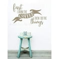 thumbnail image 2 of First I Drink Coffee Kitchen Wall Stickers Decor Vinyl Lettering Decals, 23x15-Inch Tumbleweed, 2 of 5