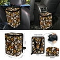 thumbnail image 4 of Yuyamidu Skull Car Seat Covers Full Set Daisy Auto Steering Wheel Cover Sunflower Seat Belt Pads Coasters Trash Bin Hanging Storage Bag Cup Holders Rearview Mirror Cover Key Ring 15 PCS, 4 of 7