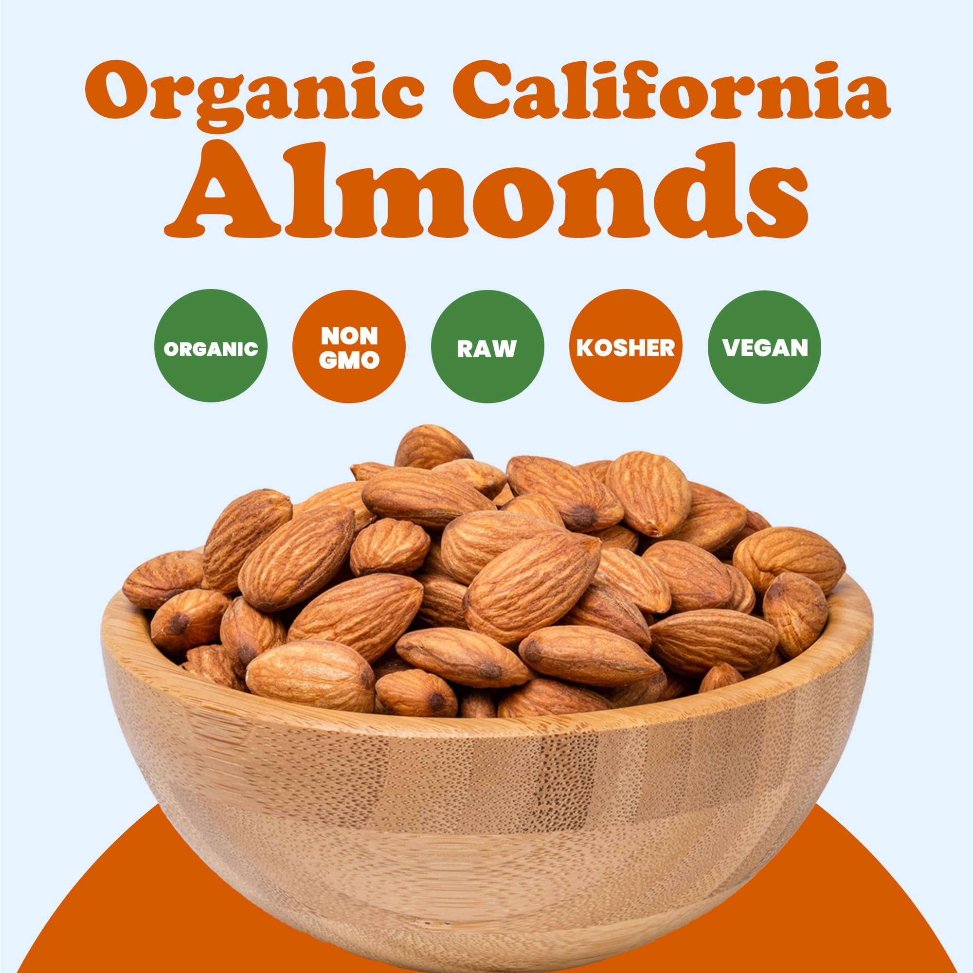 Organic California Almonds, 2 Pounds — Non-GMO, Raw, Vegan — by Food to Live