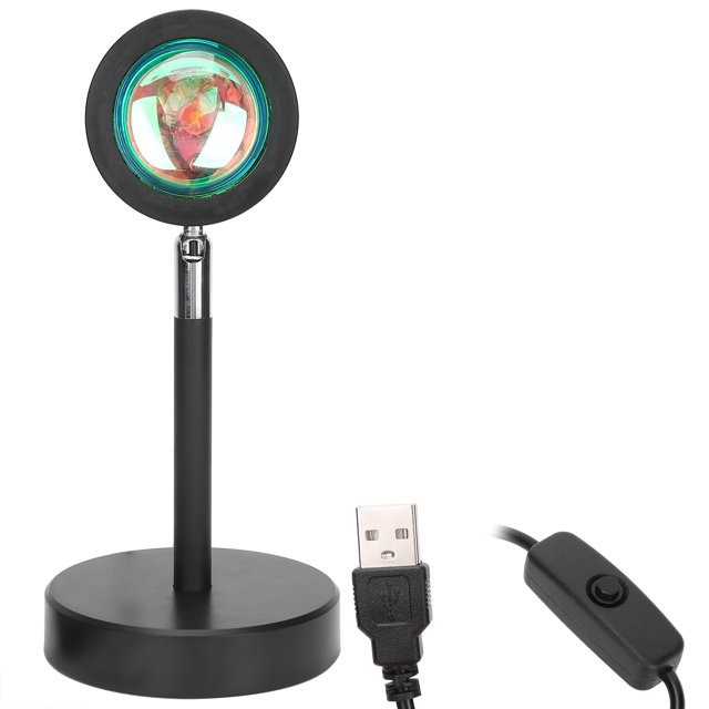 Lámpara de proyección de transmisión en vivo, lámpara de proyección Lámpara de proyección de rotación USB Luz de proyector LED Calidad inigualable