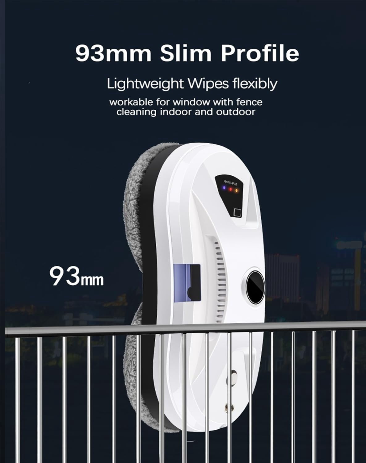 Automatic Window Cleaning Robot with 3200Pa Suction and Dual Automatic Spray, Smart Glass Vacuum for High Rise Windows, AI Edge Detection Safety, AI Path-Planning, Streak Free Hands Free Wash