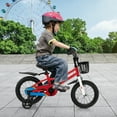 thumbnail image 2 of Costway 14" Kid’s Bike with Removable Training Wheels & Basket for 3-5 Years Old Red, 2 of 10