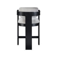 thumbnail image 6 of Meridian Furniture Sacha Grey Linen Textured Fabric Stool, 6 of 9