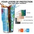 thumbnail image 7 of 30oz Colorful Rainbow Tie Dye Spiral Pattern Tumblers Stainless Steel Tumbler with Lid and Straw,Vacuum Insulated Double Wall Travel Tumbler Cups Mug with Cleaning Brush for Coffee,Tea, 7 of 7