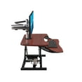 thumbnail image 2 of VERSADESK PowerPro Elite Electric Standing Desk Converter, Steel Frame with Cherry Work Surface, App Controlled, USB Charging, LED Lights, Split-Level | Cherry,  36"x24", 2 of 7