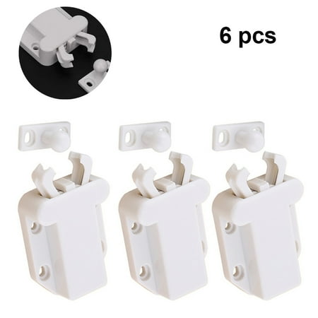 

6 pieces push catch catch spring catch with screws door latch with touch unlocking for kitchen cabinet doors cabinets home furni