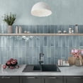 thumbnail image 3 of Silken 0.5 in. x 7.9 in. Glossy Benjamin Moore Smoke Ceramic Pencil Tile Trims (0.3 sq. ft./case) (10-pack), 3 of 6