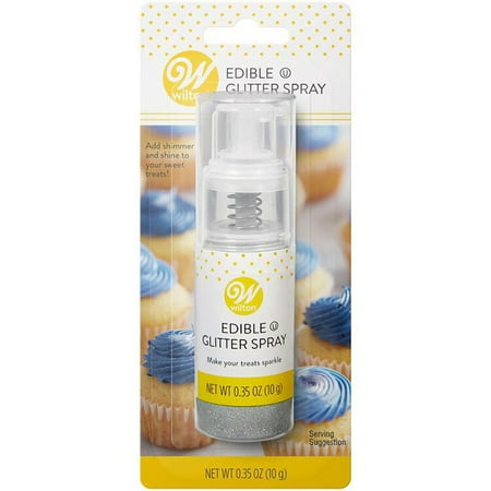 EDIBLE GLITTER SPRAY PUMP SILVER .35 oz / 10 g