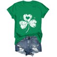thumbnail image 5 of UngA St Patrick Day Shirts Women Green Shamrock Luck Shirts St Patricks Day Irish Clover Graphic Tshirt Tops,L, 5 of 8