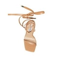 thumbnail image 5 of Steve Madden Uplift Natural Leather Strappy Open Toe Tie Up Stiletto High Heel Sandals (257, 12), 5 of 9