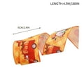 thumbnail image 3 of Btomtd 177.16"x2.36" Thanksgiving Theme Ribbon with Pumpkin Maple Leaf and Truck Motifs for Festival Ornaments and Decorative Table Settings Holiday Ribbon, D, 3 of 4