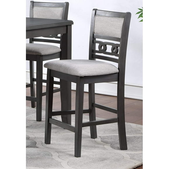 New Classic Furniture Chaises de Comptoir Gia, Ensemble de 2, Gris