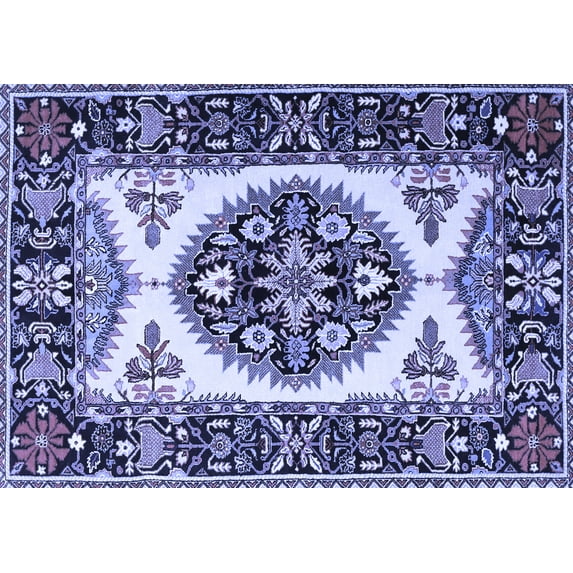 Ahgly Company Indoor Rectangle Persian Blue Traditional Area Rugs, 2' x 5'