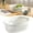 A, variant on Oval Thickened Deep Plastic Drain Basket with Dual Side Handles Single Layer Kitchen Produce Strainer for Washing Fruits and Vegetables