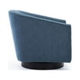 thumbnail image 6 of Home Square Fabric Wood Base Swivel Accent Chair in Blue - Set of 2, 6 of 9