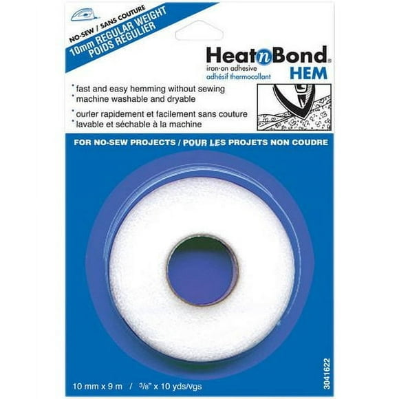 HEATNBOND Bande de fusion pour ourlet, régulière, 10mm x 9m (3/8" x 10v) 10 mm x 9 m