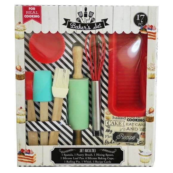 Handstand Kids 17-Piece Junior Baking Set with Recipes for Kids