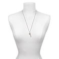 thumbnail image 3 of Delight Jewelry Silvertone Disc 1/2'' - Symbol - Exclamation Point - ! - Silvertone Sisters Best Friends Forever Bar Charm Necklace, 23", 3 of 4