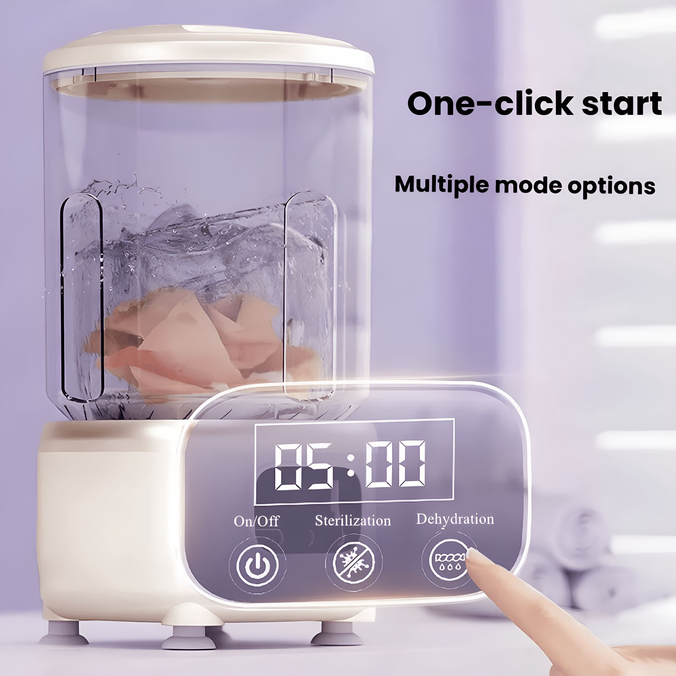 HIBIBUD 2026 New Mini Washing Machine 2L Portable Washer and Dryer for Travel and Dormitory Cordless Underwear and Socks Washing and Drying Portable Mini Washing Machine