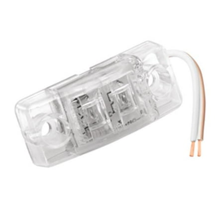 Wesbar 47-107048 Clearance Light Led Clear Lens With Red Diodes, 3 x 1 x 1 in.