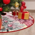 thumbnail image 7 of Uuowzo 48" Christmas Tree Skirt Red Xmas Tree Ornaments for White Soft Plush Christmas Tree Mat with Snowy Pattern for Decorations Holiday Party, 7 of 7