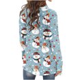 thumbnail image 4 of Cárdigan de manga larga para mujer, moda informal, blusa con estampado navideño, abrigo para mujer, 4 of 6