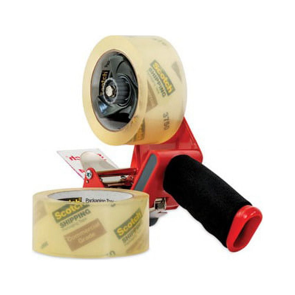 Packaging Tape Dispenser with 2 Rolls of Tape 1.88" x 54.6yds