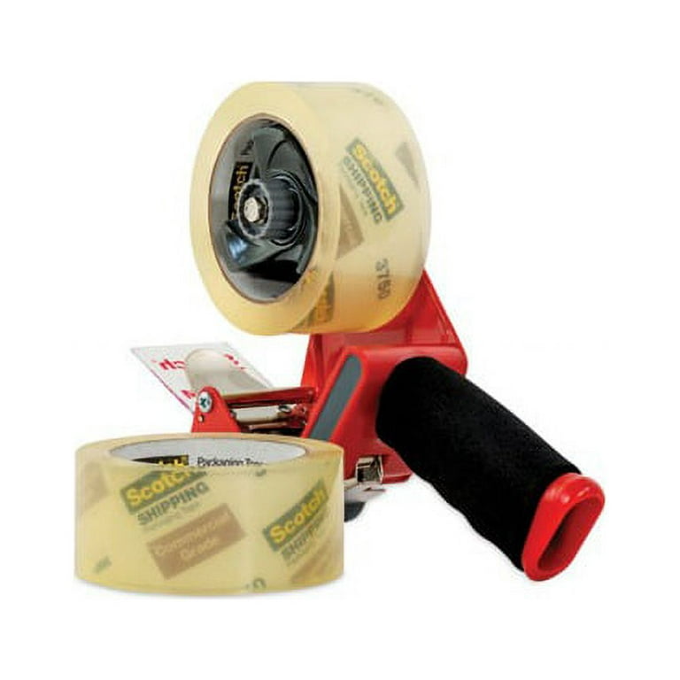 Packaging Tape Dispenser with 2 Rolls of Tape 1.88 x 54.6yds 