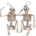 thumbnail image 1 of Esqueletos colgantes de Halloween JOYIN, 16 cm, decoración posable, 2 unidades, 1 of 7