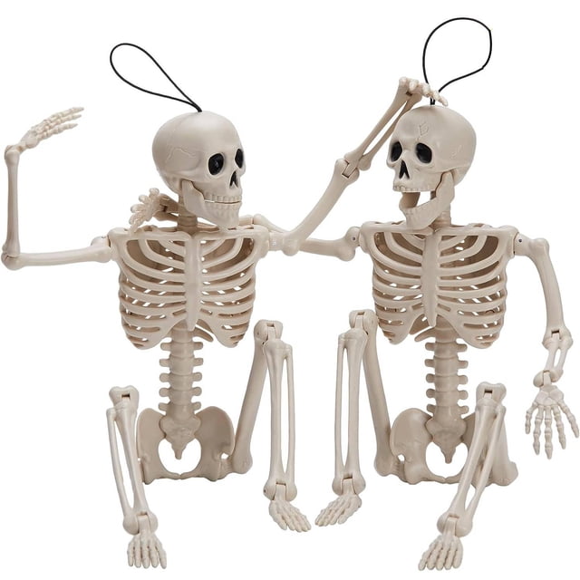 Esqueletos colgantes de Halloween JOYIN, 16 cm, decoración posable, 2 unidades
