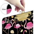 thumbnail image 4 of FMSHPON Pink Flamingos Clipboard Hardboard Wood Nursing Clip Board and Pull for Standard A4 Letter 13x9 inches, 4 of 8