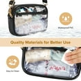 thumbnail image 7 of MoKo Clear Bag Stadium Approved with Adjustable Strap, Crossbody Purse for Concerts Festival Sports Events, Black, 7 of 7