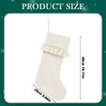 thumbnail image 3 of Clearance Under $6 1PC Ruffled Christmas Stocking, White Velvet Xmas Stocking with White Cuff, Large Hanging Stocking for Fireplace Tree Holiday Decor, 3 of 5