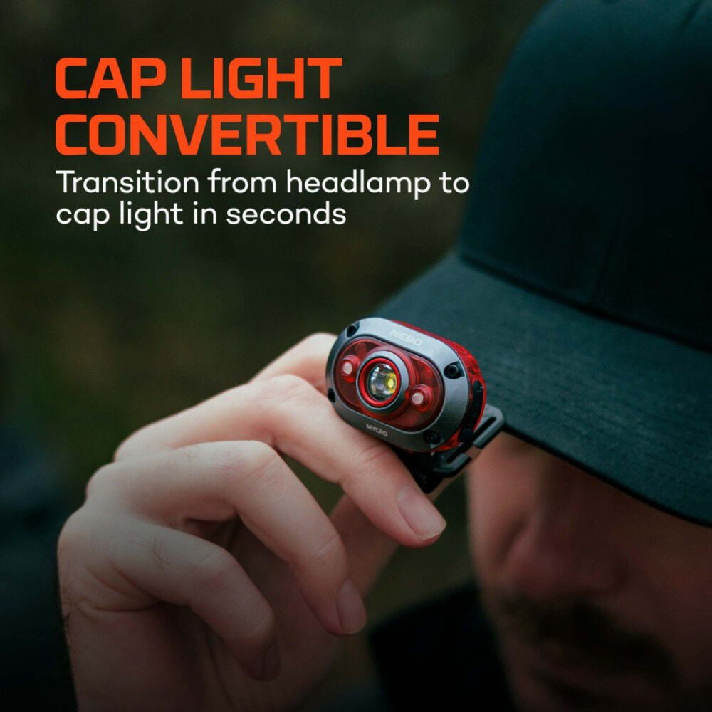 Nebo Mycro 450 Lumens Rechargeable Led Headlamp, Red