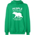 thumbnail image 2 of OXI Hoodie Sweatshirt - The Bear World, Basic Casual Hoodie for Men's and Women Fleece Hoodie Long Sleeve - Irish Green Large, 2 of 3
