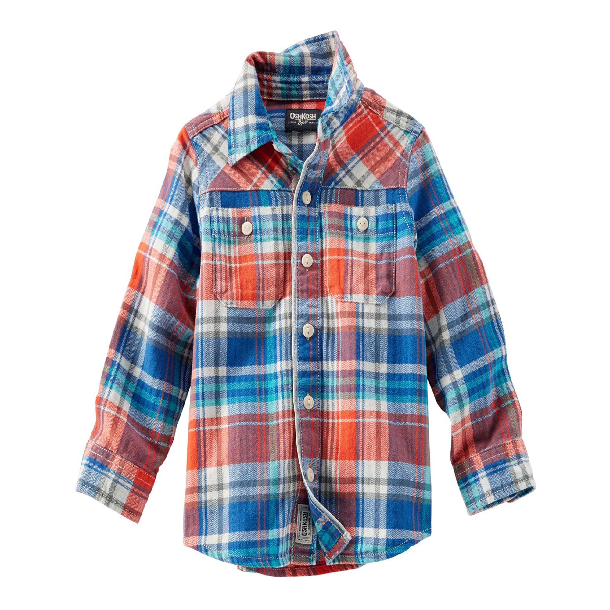 Chemise à Carreaux Pour Garçon Carter's - Taille 6 Ans - Manches Longues, Col Boutonné - Coton - Occasion Très Bon état